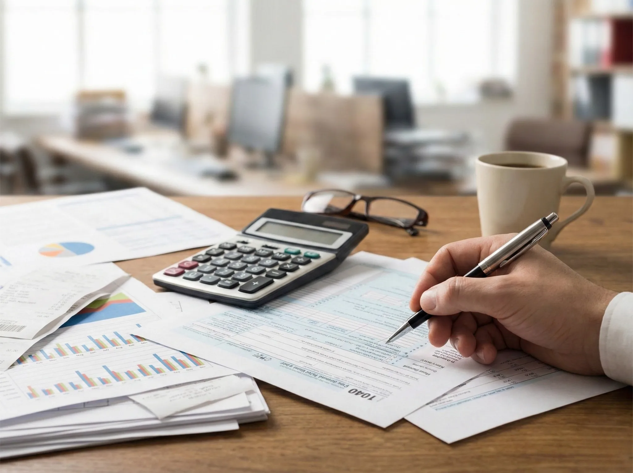 Accounting hero background