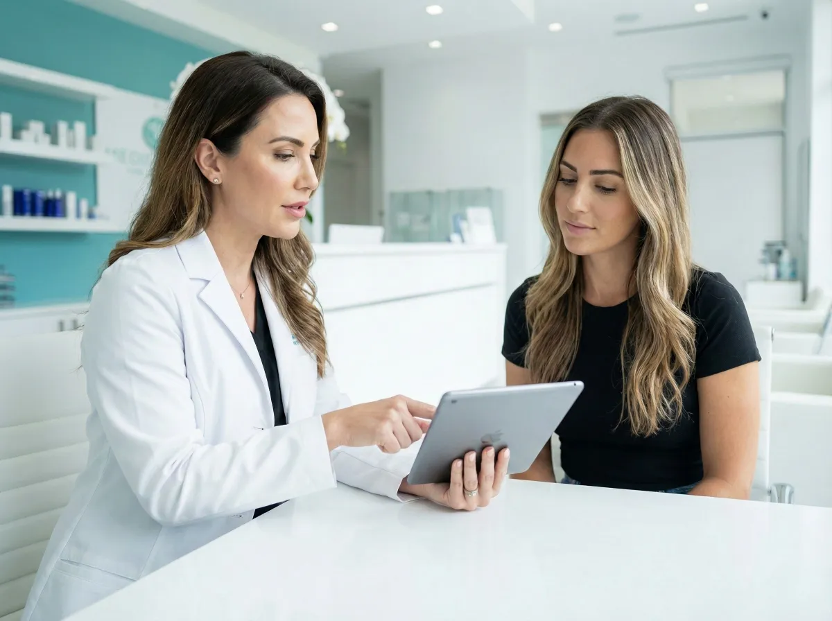 AI receptionist managing med spa consultations with premium service
