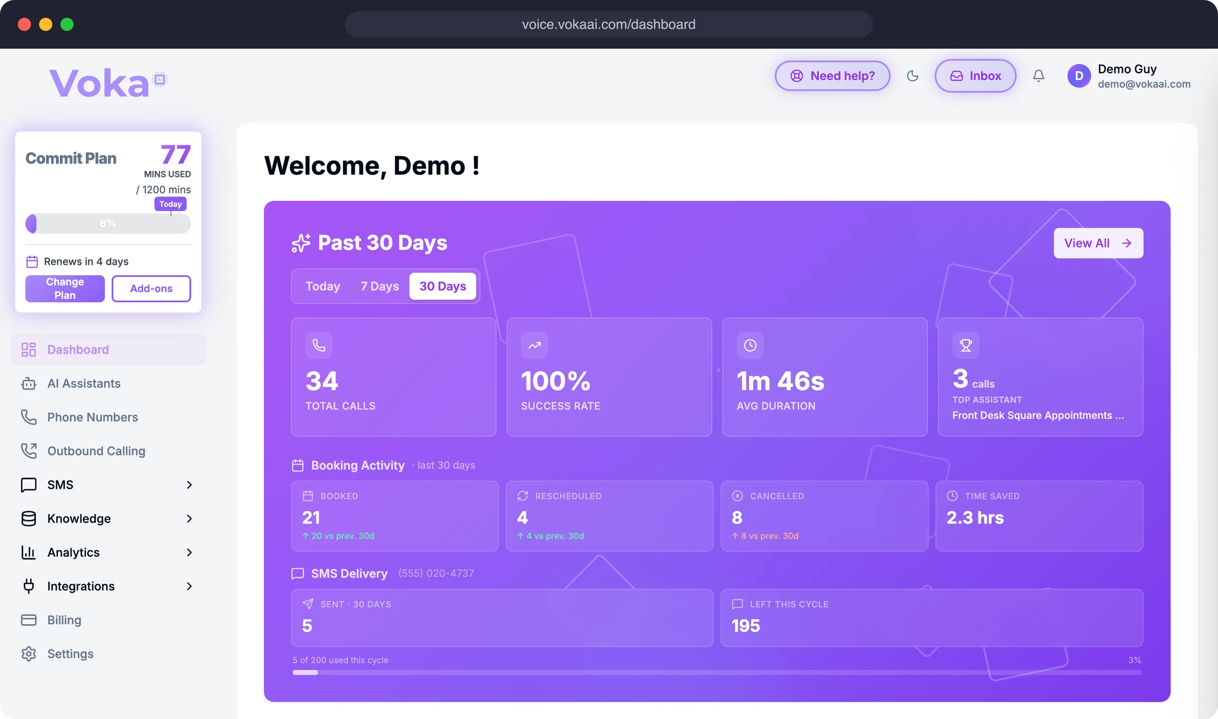 Voka AI Dashboard