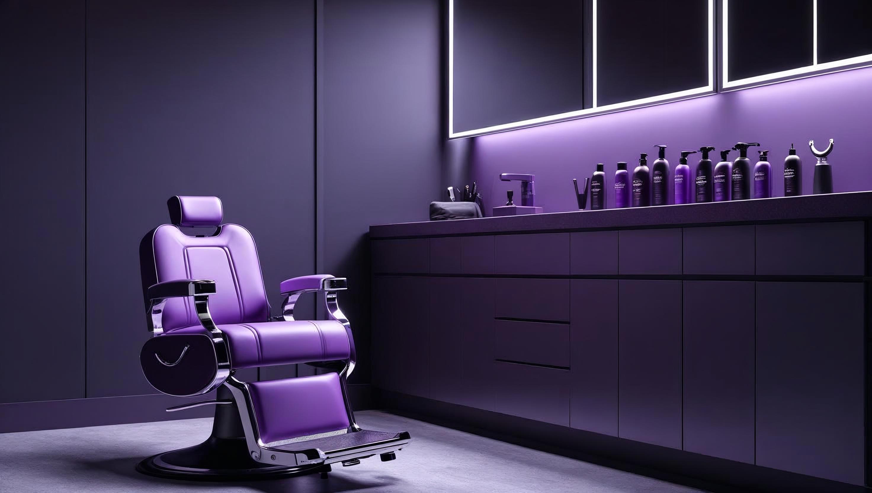 Professional beauty salon interior with modern styling stations and equipment for hair and nail services